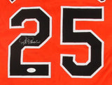 Rafael Palmeiro Signed Orioles Jersey (JSA COA) 500 Home Runs / 3000 Hits Club