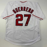 Autographed/Signed Vladimir Vlad Guerrero Los Angeles White Jersey Beckett COA