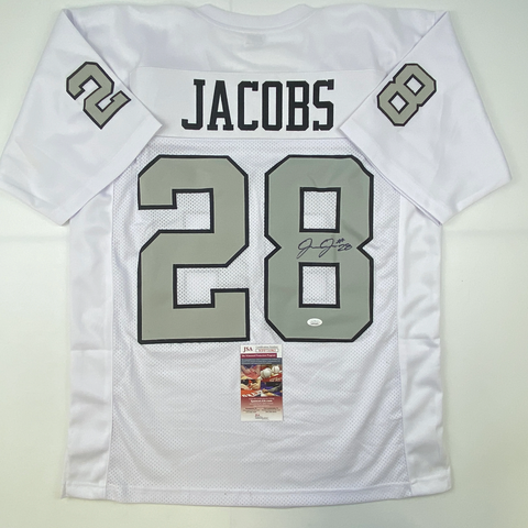 Autographed/Signed Josh Jacobs Las Vegas Oakland Color Rush Jersey Beckett COA