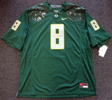 OREGON DUCKS MARCUS MARIOTA AUTOGRAPHED GREEN NIKE JERSEY SIZE XXL MM HOLO 87171