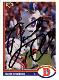 David Treadwell Signed 1991 Upper Deck #496 Trading Card Beckett 44803