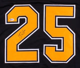 Brandon Carlo Signed Bruins Jersey (Beckett) 37th Overall pick 2015 NHL Draft