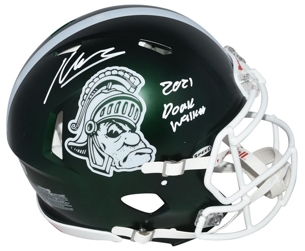 KENNETH WALKER SIGNED MICHIGAN STATE SPARTANS AUTHENTIC SPEED HELMET BECKETT