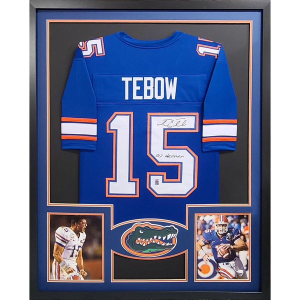 Tim Tebow Autographed Signed Framed Florida Heisman Jersey