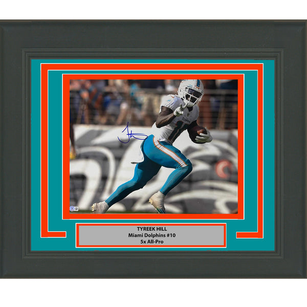 Framed Autographed/Signed Tyreek Hill Miami Dolphins 16x20 Photo BAS COA