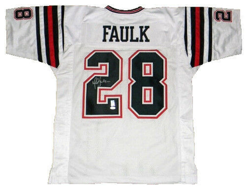 MARSHALL FAULK SIGNED AUTOGRAPHED SAN DIEGO STATE AZTECS #28 WHITE JERSEY JSA