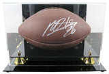 Panthers Miles Sanders Signed Wilson Super Grip Football W/ Case BAS Witnessed