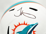 TYREEK HILL AUTOGRAPHED DOLPHINS WHITE FULL SIZE SPEED HELMET BECKETT 230211