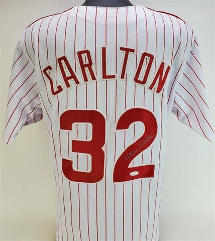 Steve Carlton Signed Philadelphia Phillies Jersey (JSA COA) 4xCy Young Winner