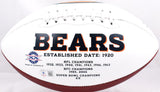 Mike Singletary Dick Butkus Signed Chicago Bears Logo Football w/ HOF- BAW Holo