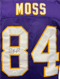 Randy Moss Signed Minnesota Vikings Career Highlight Stat Jersey JSA /All Pro WR