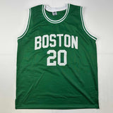 Autographed/Signed Ray Allen Boston Green Basketball Jersey Beckett BAS COA