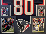 FRAMED HOUSTON TEXANS ANDRE JOHNSON AUTOGRAPHED SIGNED JERSEY JSA COA