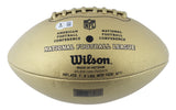 Kurt Warner Signed Wilson Replica Duke Metallic Gold Nfl Football BAS Witnessed