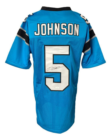 Diontae Johnson Carolina Signed Blue Football Jersey JSA ITP