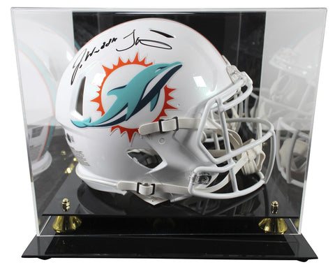 Dolphins Jaylen Waddle & Tyreek Hill Signed F/S Speed Proline Helmet W/ Case BAS