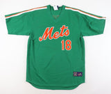 Darryl Strawberry Signed New York Mets St Patty's Day Jersey "86 WS Champs"/ JSA