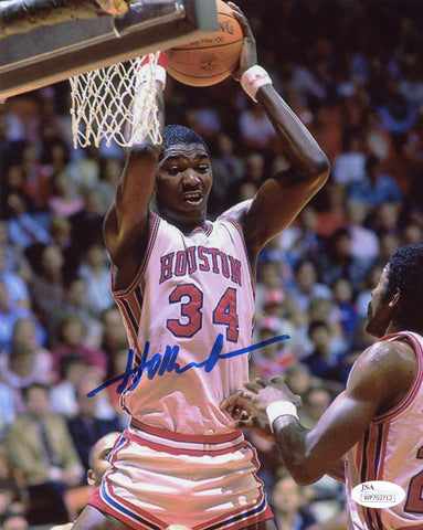 HAKEEM OLAJUWON AUTOGRAPHED SIGNED HOUSTON COUGARS 8x10 PHOTO JSA