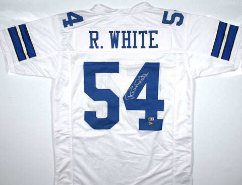 Randy White Autographed White Pro Style Jersey - Beckett W Hologram *Silver