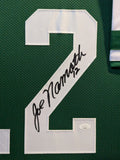 FRAMED NEW YORK JETS JOE NAMATH AUTOGRAPHED SIGNED JERSEY JSA COA