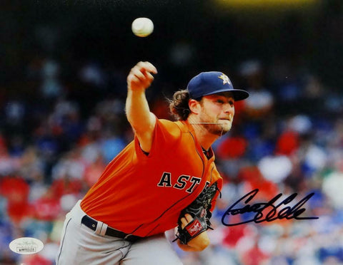 Gerritt Cole Signed Houston Astros 8x10 Pitching PF Photo - JSA W Auth *Black