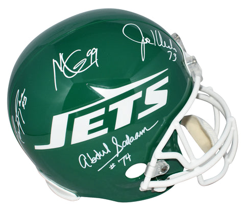 MARK GASTINEAU JOE KLECKO MARTY LYONS SALAAM NYSE SIGNED NEW YORK JETS HELMET