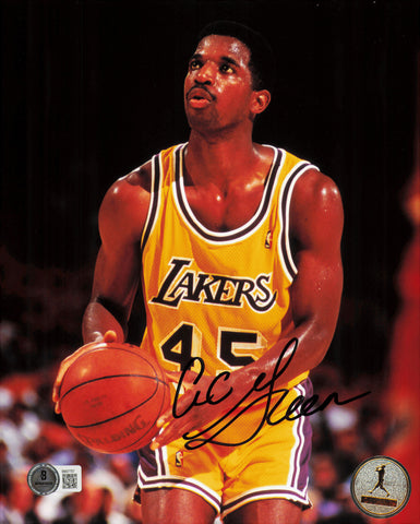 A.C. AC Green Autographed 8x10 Photo Los Angeles Lakers Beckett BAS QR #BM37757