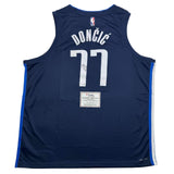 Autographed/Signed Luka Doncic Dallas Mavericks Dark Blue Jersey Fanatics COA