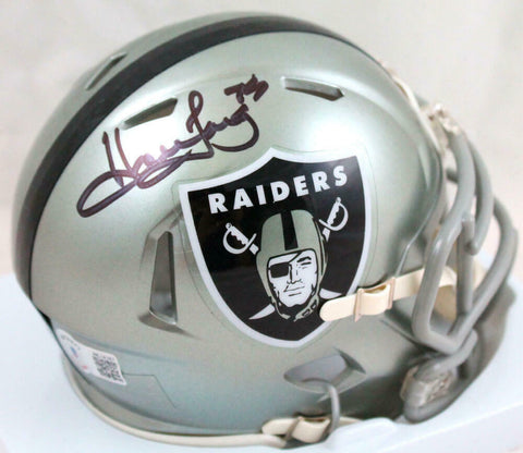 Howie Long Autographed Oakland Raiders Flash Speed Mini Helmet-Beckett W Holo