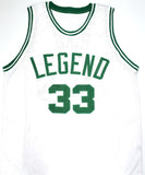 Larry Bird Autographed White Pro Basketball Jersey-Beckett W Hologram *Silver *L