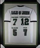 VICK MCNABB 4X (Eagles QB white TOWER) Signed Autographed Framed Jersey Beckett