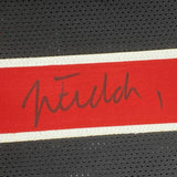 Autographed/Signed JUSTIN FIELDS Ohio State Black College Jersey Beckett BAS COA