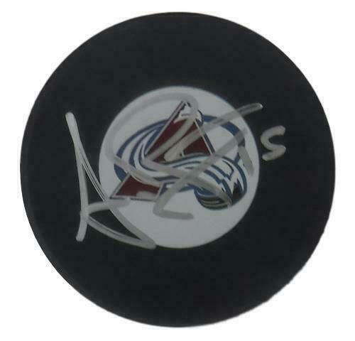 Andrew Brunette Autographed/Signed Colorado Avalanche Logo Hockey Puck 10717