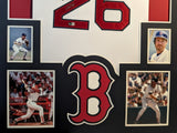 FRAMED BOSTON RED SOX WADE BOGGS AUTOGRAPHED SIGNED JERSEY BECKETT HOLO