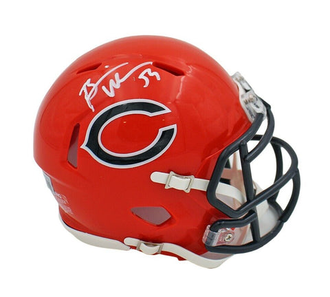 Brian Urlacher Signed Chicago Bears Speed Alternate NFL Mini Helmet