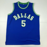 Autographed/Signed JASON KIDD Dallas Retro Blue Basketball Jersey Beckett BAS CO