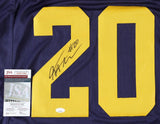 Kalel Mullings Signed Michigan Wolverines Jersey (JSA COA) 23 National Champ R.B