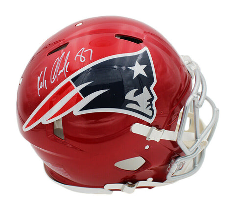 Rob Gronkowski Signed New England Patriots Speed Authentic Flash NFL Helmet