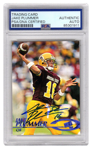 Jake Plummer Signed 1997 Press Pass Rookie Football Card #6 w/Snake (PSA/DNA)