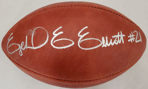 Ezekiel Elliot Autographed Signed NFL Leather Football Cowboys Beckett Y92586