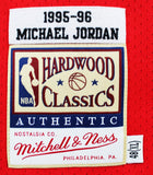 Michael Jordan Signed Red 1995-96 M&N HWC Authentic Framed Jersey BAS #AC33265