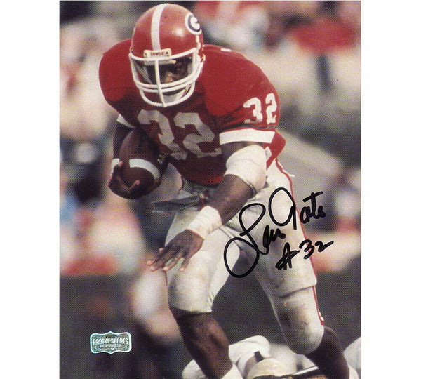 Lars Tate Signed Georgia Bulldogs Unframed 8x10 NCAA Photo - Red Jersey