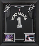 Spurs Victor Wembanyama Authentic Signed Black Nike Jersey w/ Grey #'s Fanatics