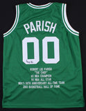 Robert Parish Signed Boston Celtics Career Stat Jersey (JSA COA) 4xNBA Champion