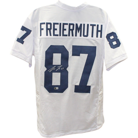 Pat Freirmuth Autographed/Signed College Style White Jersey Beckett 48040