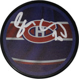 Juraj Slafkovsky Autographed/Signed Montreal Canadiens Hockey Puck FAN 46831