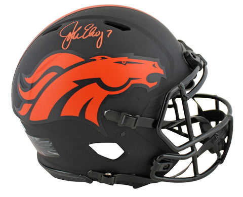 Broncos John Elway Signed Eclipse Full Size Speed Proline Helmet BAS Witnessed