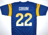 Blake Corum Autographed Blue Pro Style Jersey - Beckett W Hologram *Black