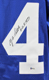 Giants Y.A. Tittle "HOF 1971" Signed Blue Apex Proline Jersey BAS #H92210