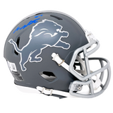 Sam LaPorta Detroit Lions Signed Slate Alternate Speed Mini Helmet BAS Beckett